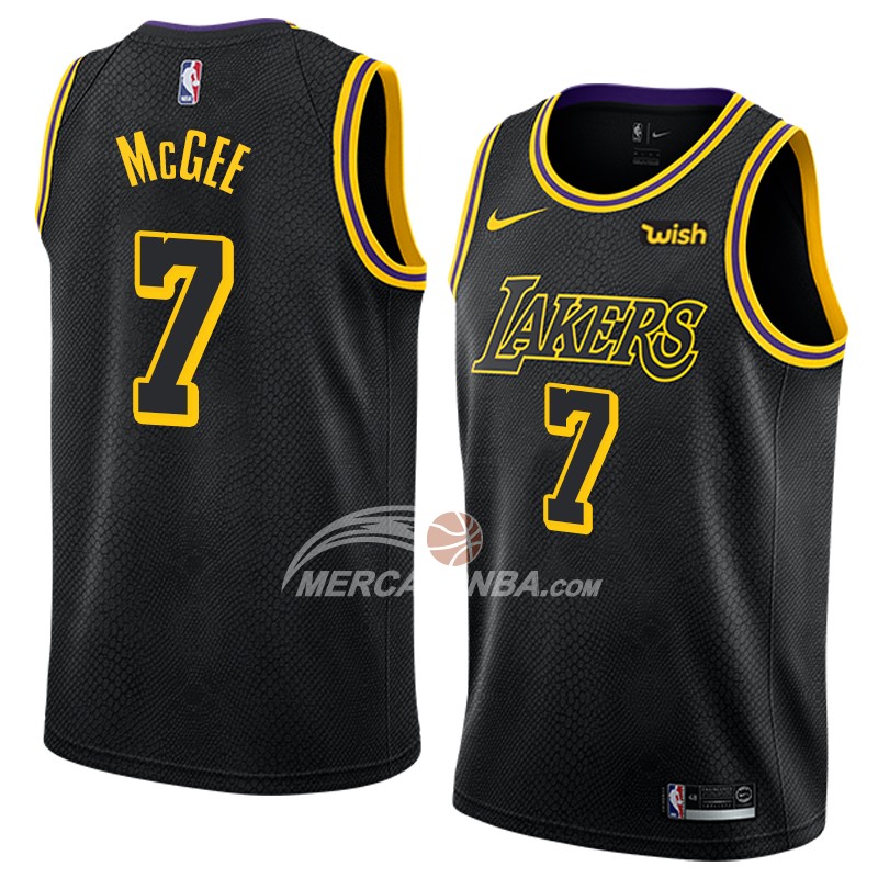 Maglia NBA Lakers Javale Mcgee Ciudad 2017-18 Nero